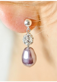 Anna lilac bridesmaids earrings