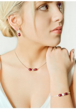 Anna blackberry bridal necklace