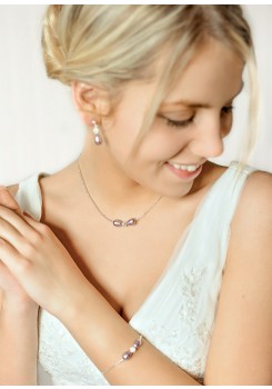 Anna lilac bridal necklace