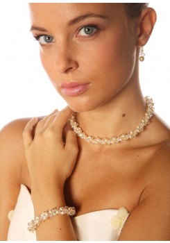 Bridal necklace Estella cream
