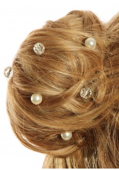 Wedding hair pins Cascade silver