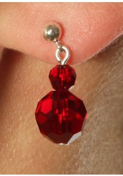 Alice burgundy bridal earrings