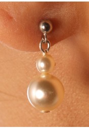 Camélia bridal earrings