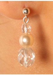 Cascade cream bridal earrings