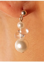 Estella ivory bridal earrings