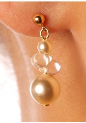 Estella cream bridal earrings