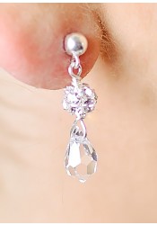 Gouttes bridal earrings