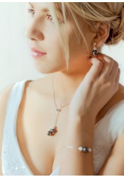 Charlotte black bridal necklace