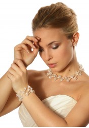 Starlight pearls bridal necklace