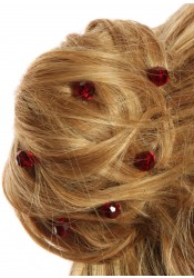 Alice burgundy bridal hair pins